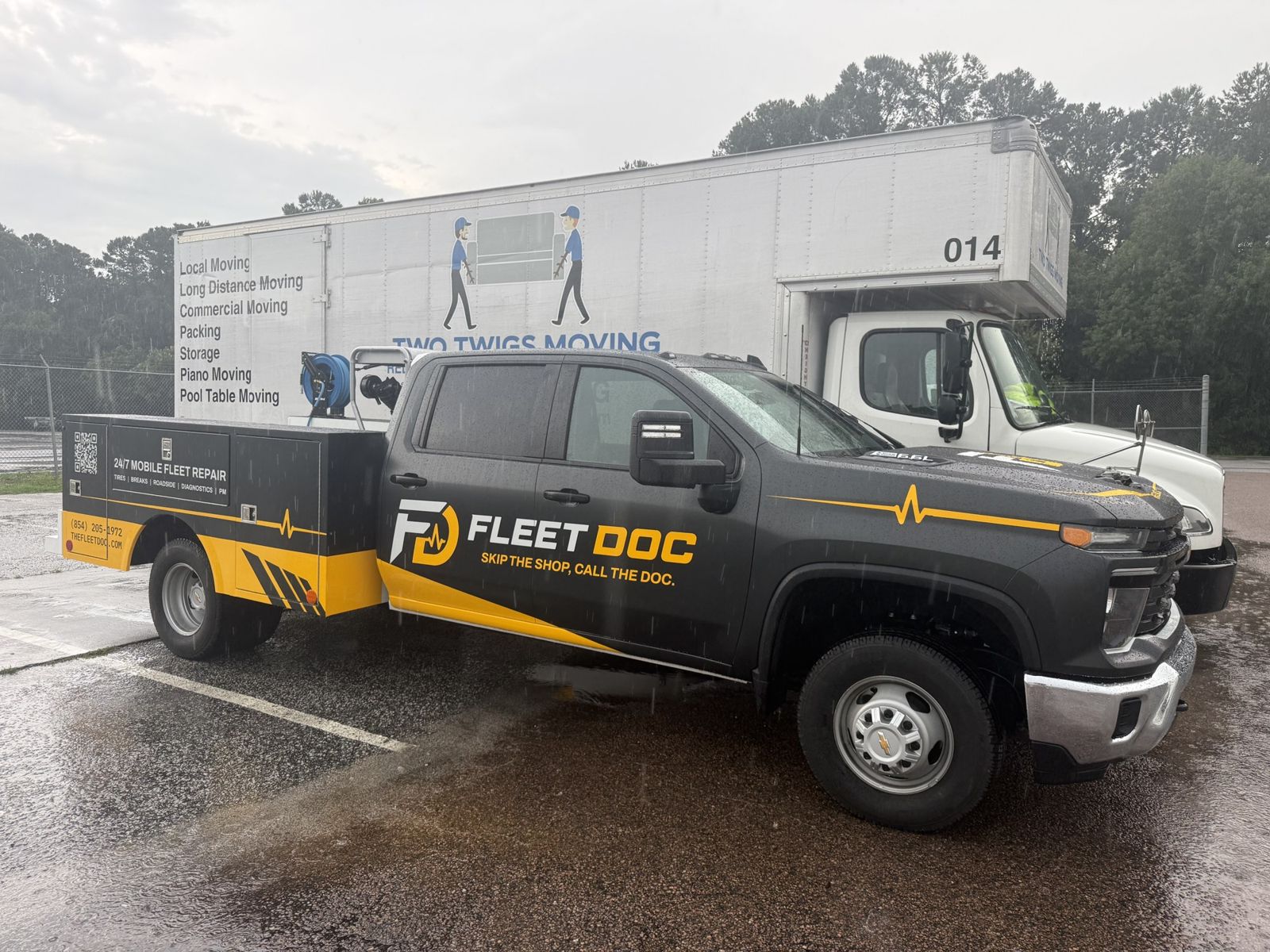 Fleet Doc mobile diesel repair service truck in Charleston, SC